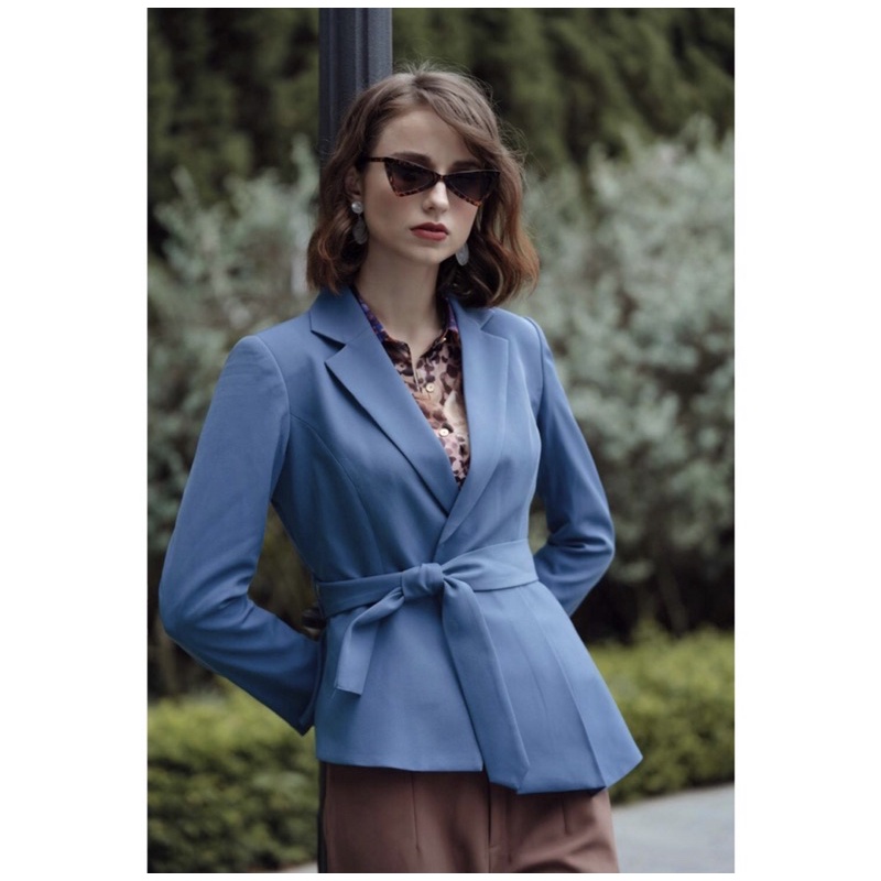 Áo khoác vest/blazer Xanh/ Be Hera dg nguyên tag M/L/XL