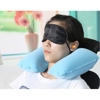 GỐI HƠI DU LỊCH TẶNG 1 BỊT MẮT -1 BỊT TAI