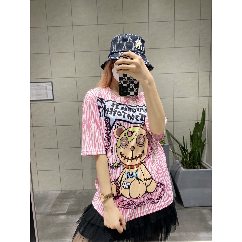 Áo thun Unisex Pinky Girl Chóp Outfit form rộng cá tính dành cho Nữ