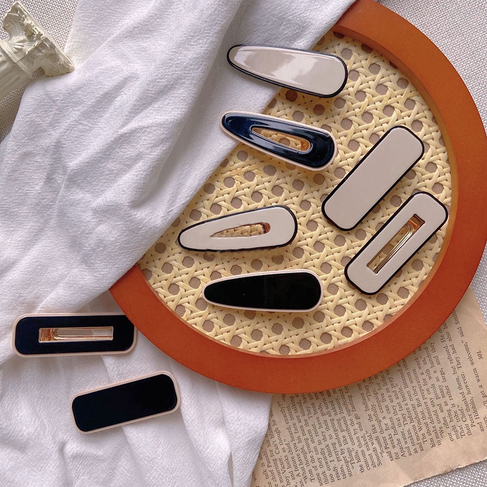 Kẹp tóc họa tiết kẻ caro phong cách thanh lịch thời trang cho nữ