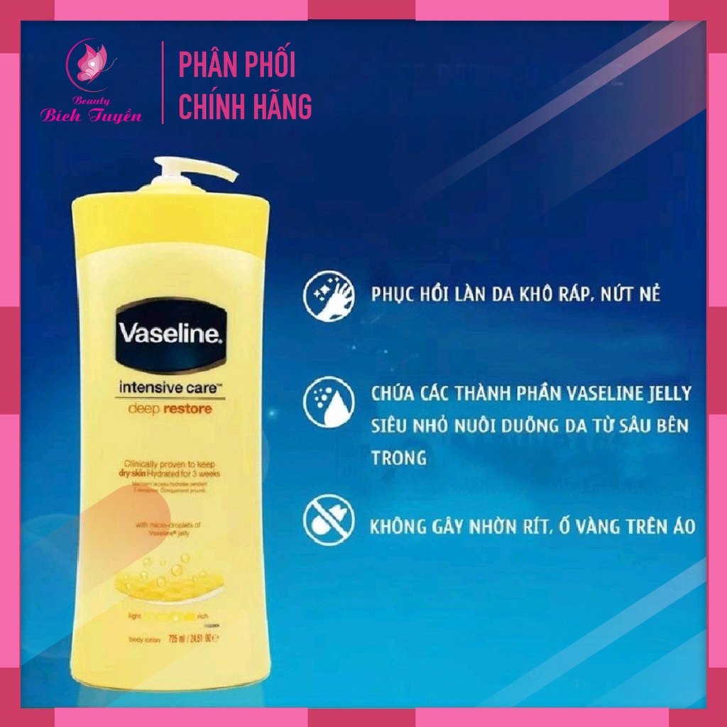 Sữa dưỡng thể Vaseline Intensive Care Deep Restore 725ml