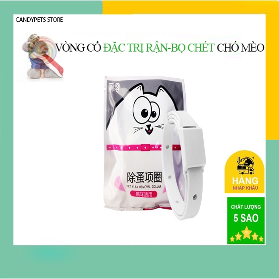 Vòng cổ đặc trị ve rận bọ chét cho chó mèo-CANDYPETS VC