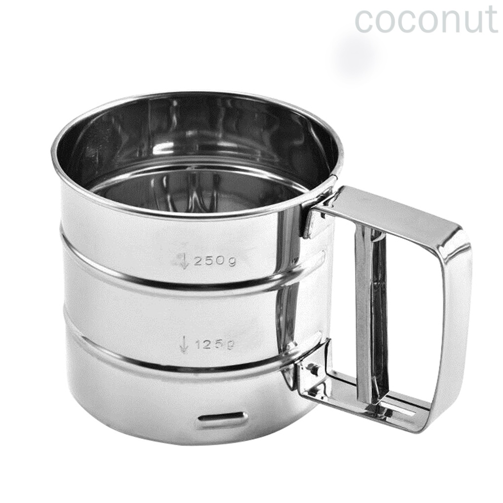 Cốc Rây Bột Bằng Thép Không Gỉ Tiện Dụng Cho Nhà Bếp
