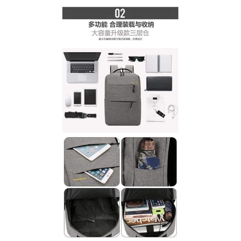 SET BALO 3 CHI TIẾT CÓ GẮN CỔNG SẠC USB SẠC ĐIỆN THOẠI