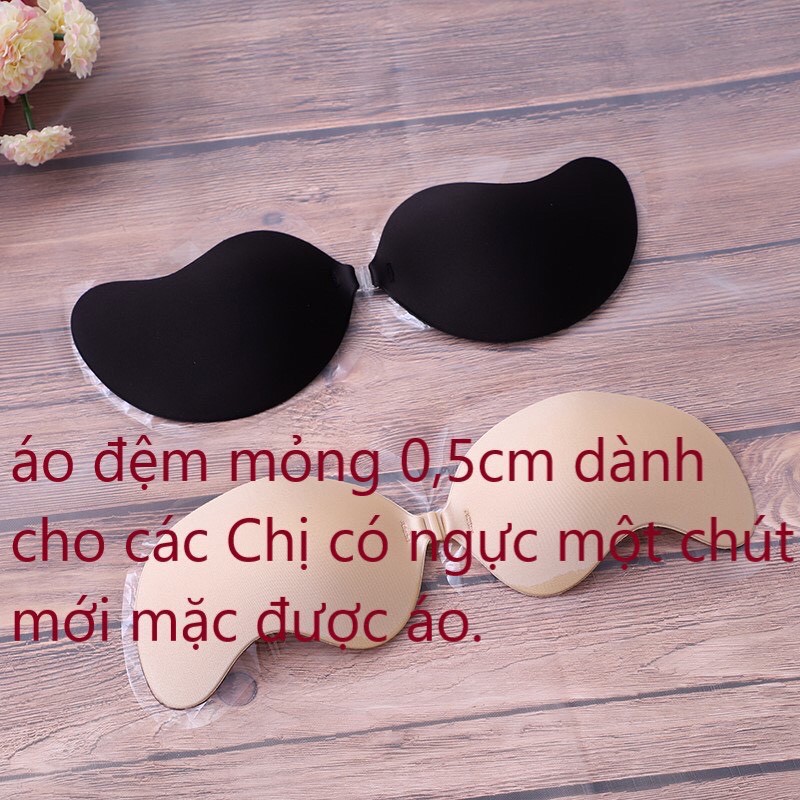 Áo dán ngực cài trước đệm mỏng, miếng dán ngực silicon siêu dính