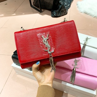 Túi Y.S.L rắn , logo nạm đá (size22) Full box
