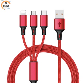 【IS】 Fast USB Charging Cable Universal 3 in 1 Multi Function Cell Phone Cord Charger
