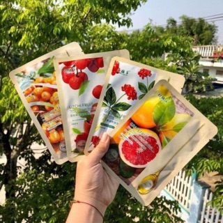Combo 10 mask/ mặt nạ trái cây Huanyancao nội địa trung( loại 4 vị)