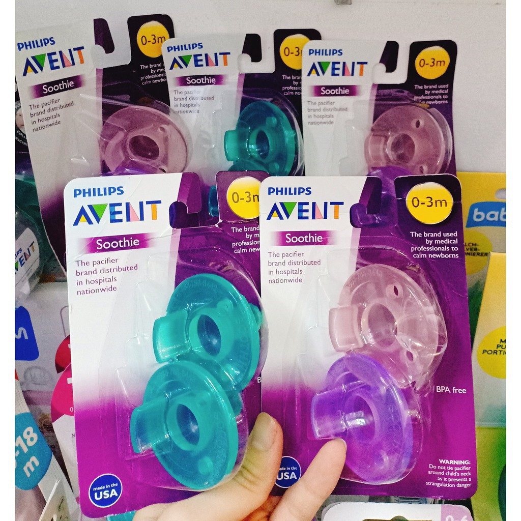 Ti giả Avent tròn chống vẩu (set 2) - 0-3m [Sukem Store]