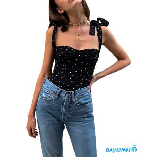 Áo hai dây in họa tiết phong cách gợi cảm cho nữ