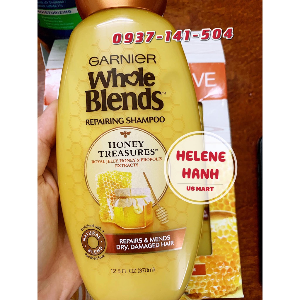 [USA] SET Dầu gội xả GARNIER WHOLE BLENDS Repairing 370ml