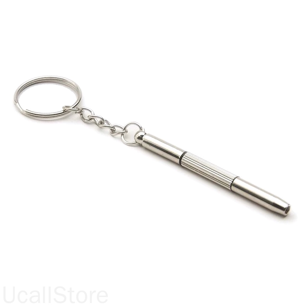 Móc khóa tua vít 3 trong 1 mini dùng để sửa chữa đồng hồ/ mắt kính/ móc khóa và điện thoại