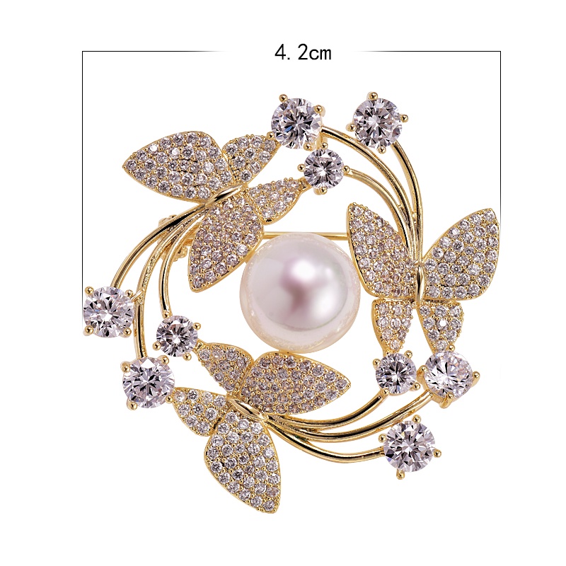 Trâm Cài Áo Hình Bướm Đính Đá Thời Trang Cho Nữ