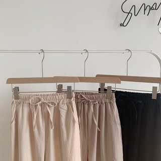 Quần ống rộng lụa cạp chun nơ QB156 1994closet