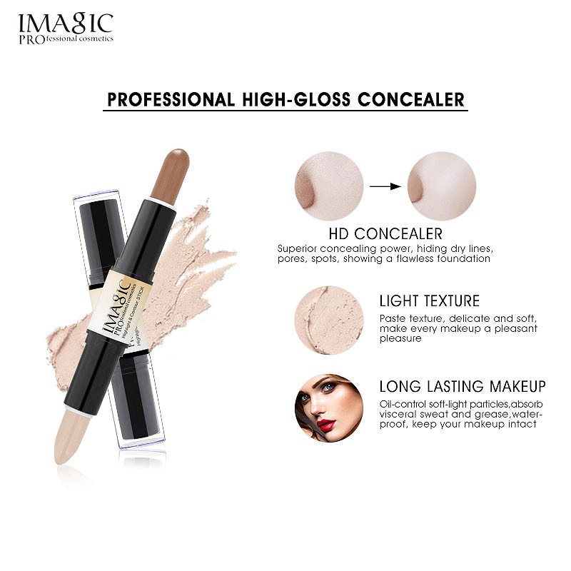 Thỏi kem tạo khối bắt sáng hai đầu IMAGIC FA-108 0.38g | BigBuy360 - bigbuy360.vn