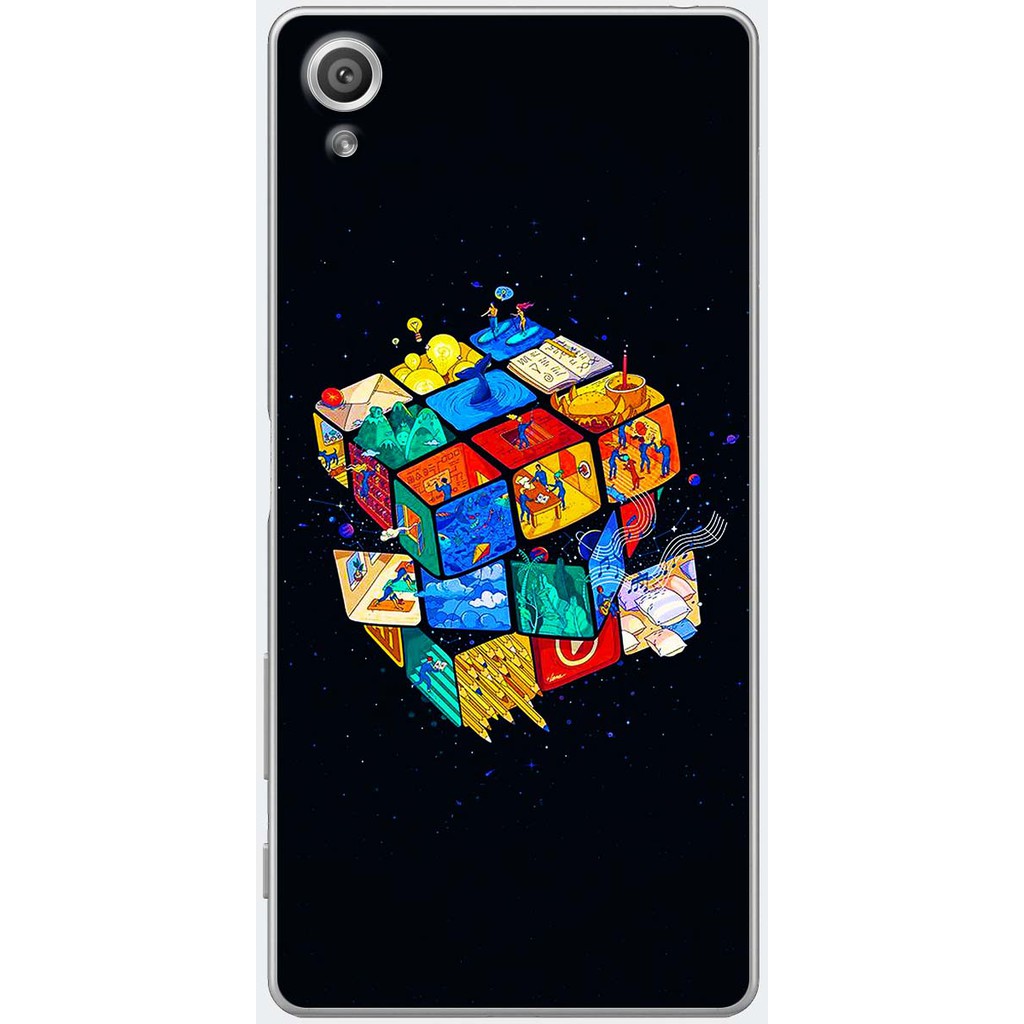 Ốp lưng nhựa dẻo Sony X, XA, XA Ultra Rubik