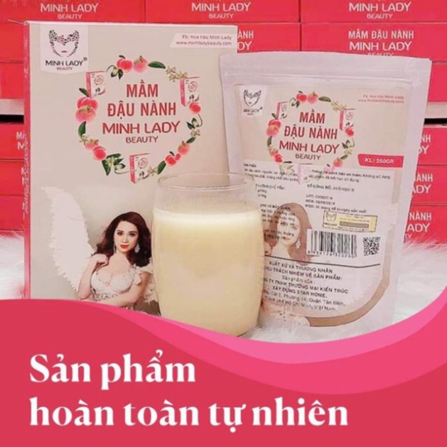 {Chính hãng - Mua 1 tặng 3 -Date mới} Mầm Đậu Nành tăng V1 Minh Lady Beauty, tặng nạ mắt, nạ môi, bút kẻ mí mắt