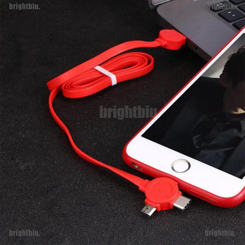 BIU USB Charging Cable Universal 3 in 1 Multi-Function Cell Phone Charger Data Sync[VN]