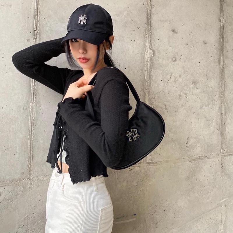 Kẹp Nách MLB B4602 NY HOBO BAG DESIGN BLACK