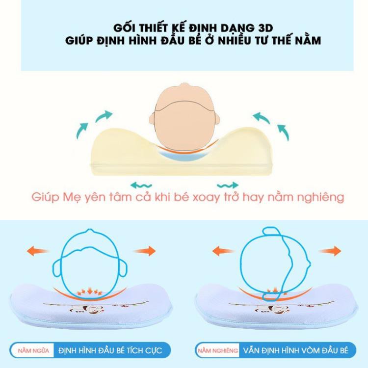 Gối cao su non Babymoov Chính hãng chống bẹp đầu cho bé【SIÊU TRỢ GIÁ】BH 12 tháng 1 đổi 1. Gối cao su cho bé cao cấp