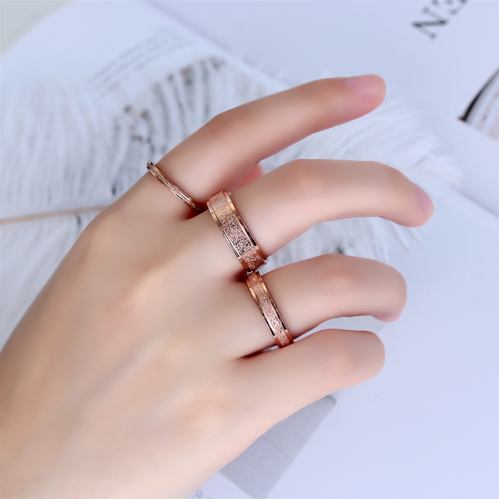 Nhẫn Cưới Nam Nữ Đính Đá Đơn Giản 2/4/6mm