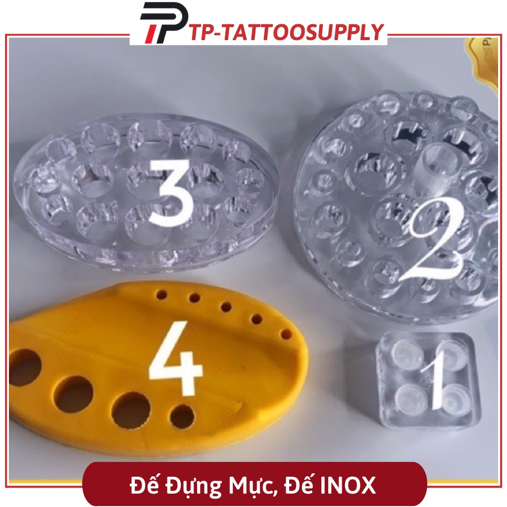 Đế Đựng Mực, Đế INOX Các Loại Dụng Cụ Phun Xăm TP-TATTOOSUPPLY