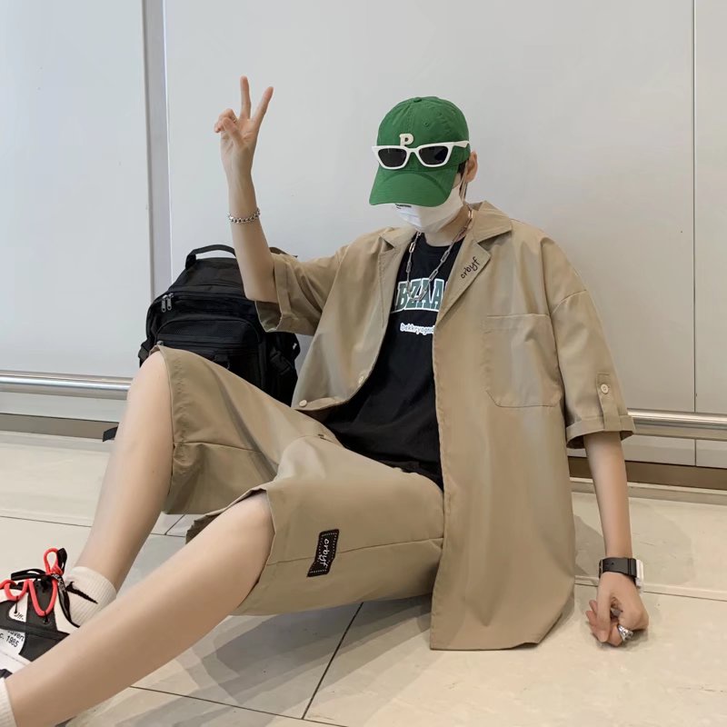 Set Áo Thun Cotton + Quần Short Thời Trang đồ bộ nam Hàn Quốc bộ quần áo nam Đơn Giản bộ thể thao nữ