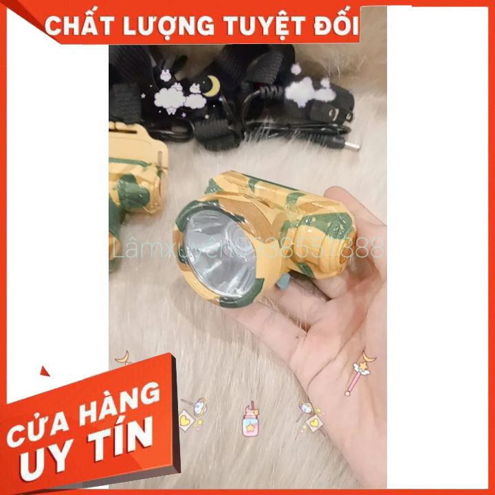 Đèn pin đội đầu siêu sáng có ánh sáng vàng, , tiết kiệm năng lượng , siêu bền , nhỏ gọn ,.siêu tiện dụng ⚡⚡FREESHIP⚡⚡