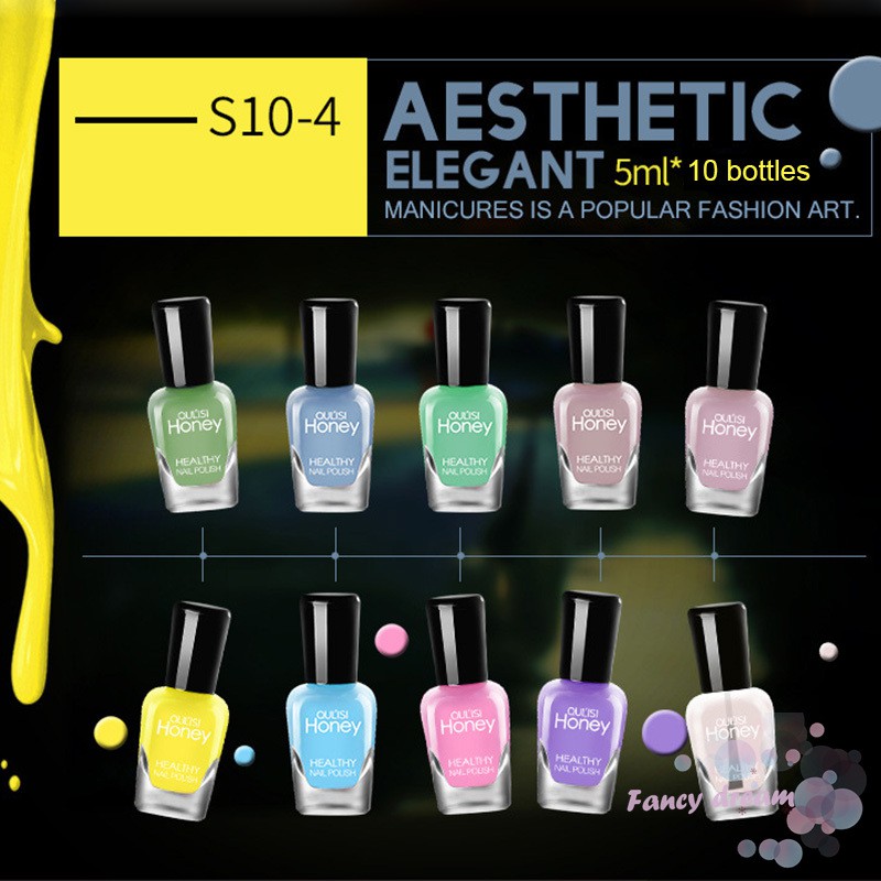 Set 10 lọ móng tay dung tích 5ml với nhiều màu sắc hợp thời trang