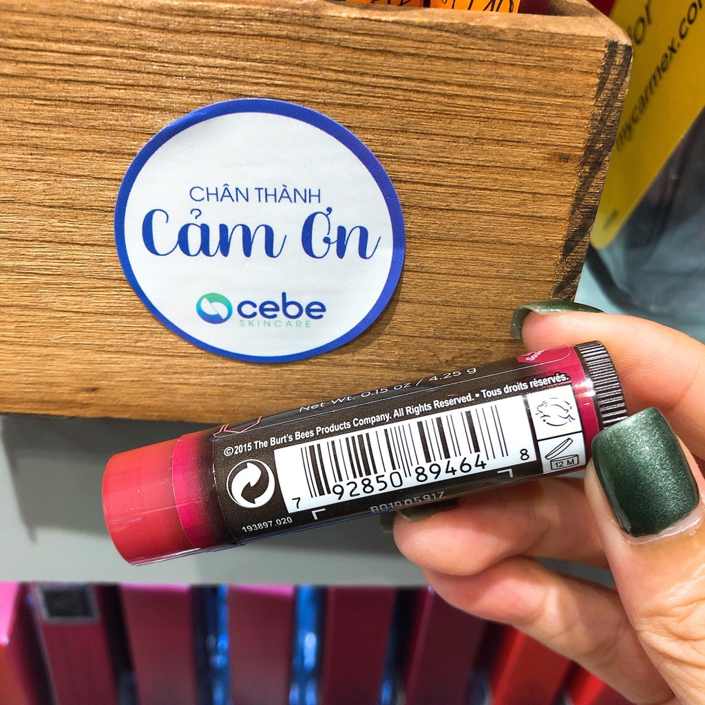Son dưỡng có màu Burt's Bees Red Dahlia Tinted Lip Balm | BigBuy360 - bigbuy360.vn