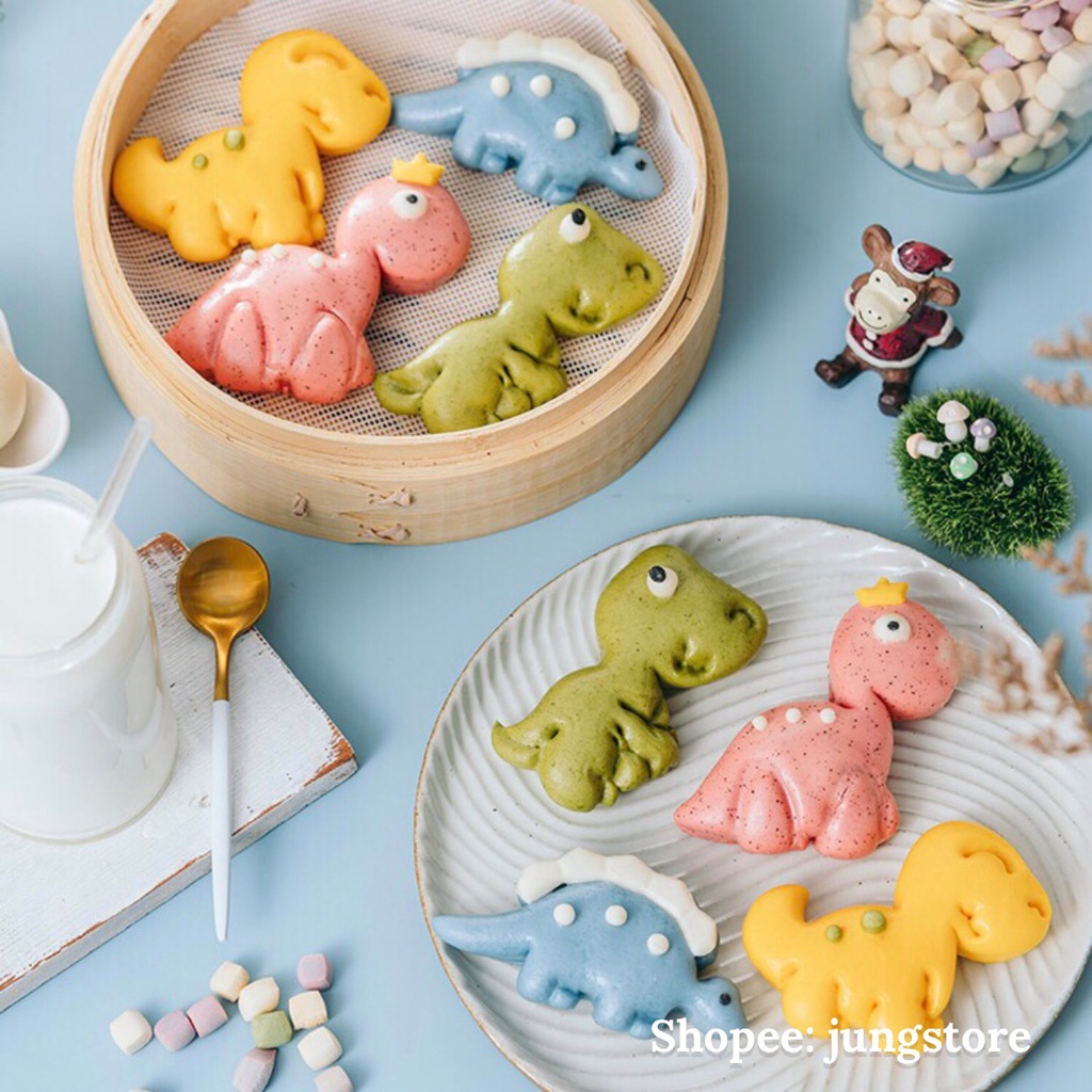 Khuôn bánh bao hình khủng long, khuôn tạo hình bánh các loại bánh mì, bánh trôi, bánh ăn dặm cho bé