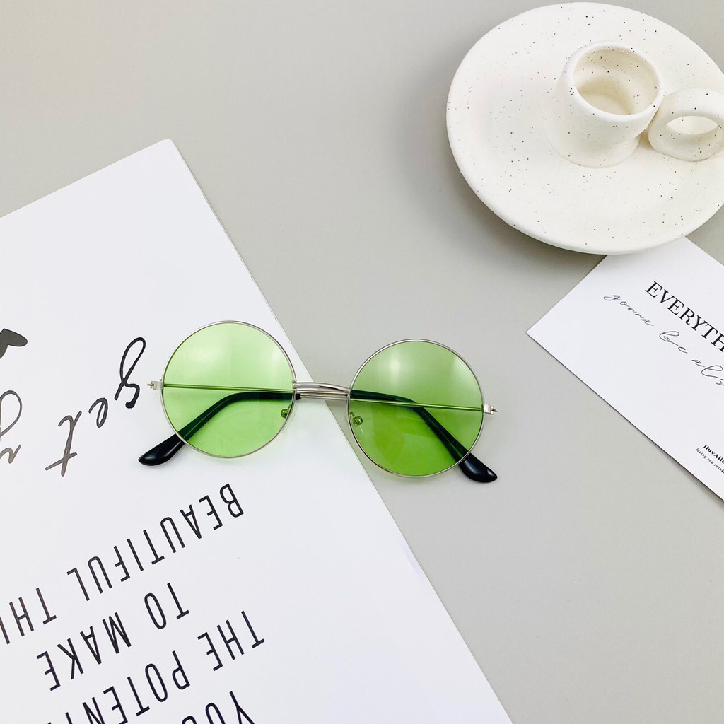 Mắt Kính Thời Trang Nhiều màu form tròn Ngố học sinh Hot Trend Nhiều Màu - Hata24h