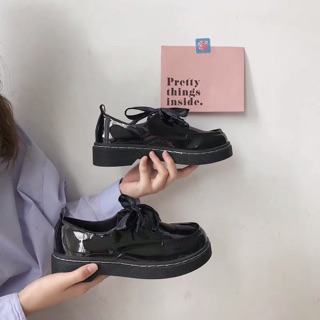 Giày nữ da bóng Korea Ulzzang
