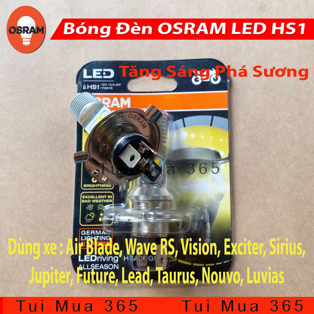 Bóng đèn LED tăng sáng phá sương OSRAM HS1 Air Blade, Wave RS, Vision, Exciter, Sirius, Jupiter, Future, Lead