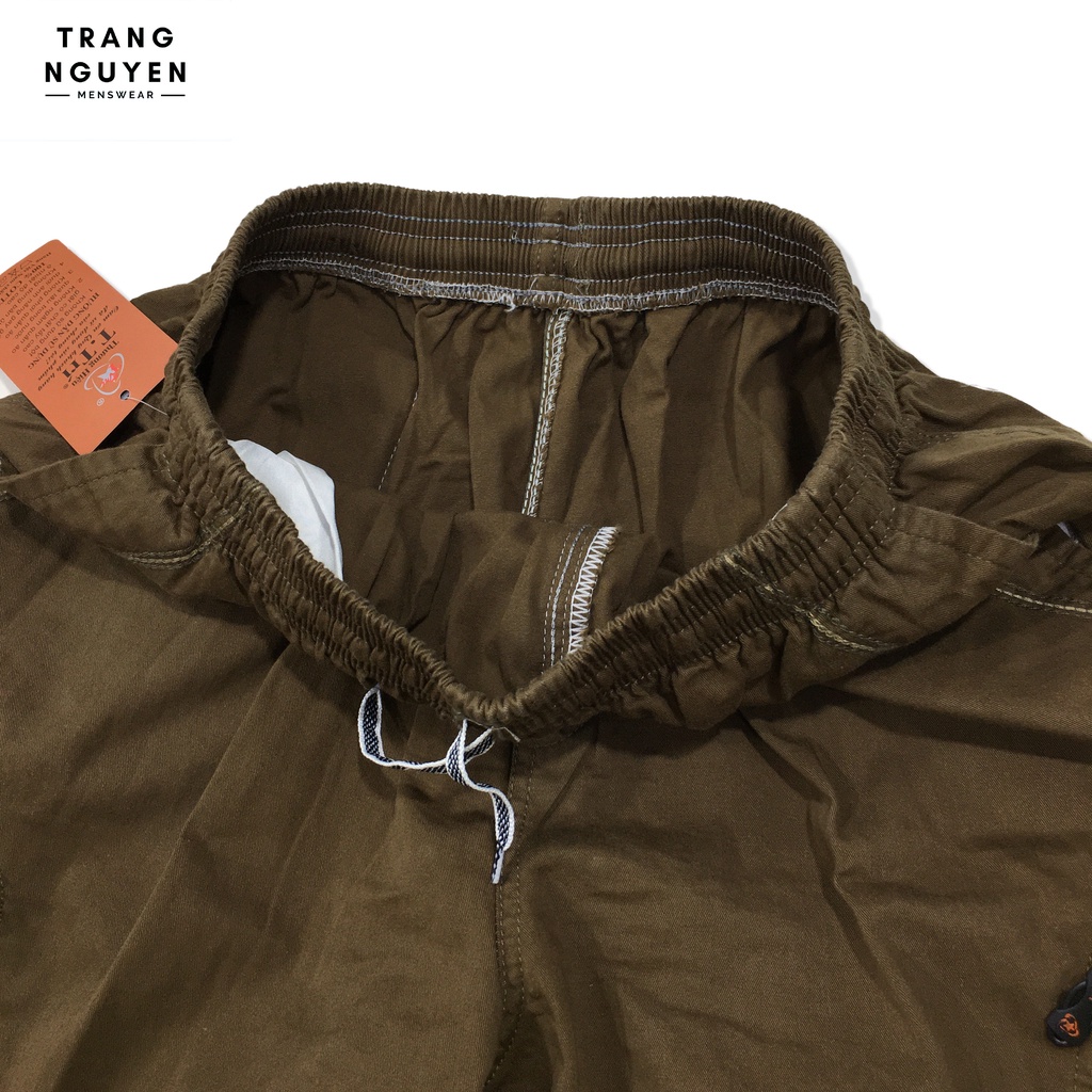 Quần Short Lửng Nam Kaki Túi Hộp Lưng Thun Form Rộng Co Dãn Cao Cấp ShK_THLT