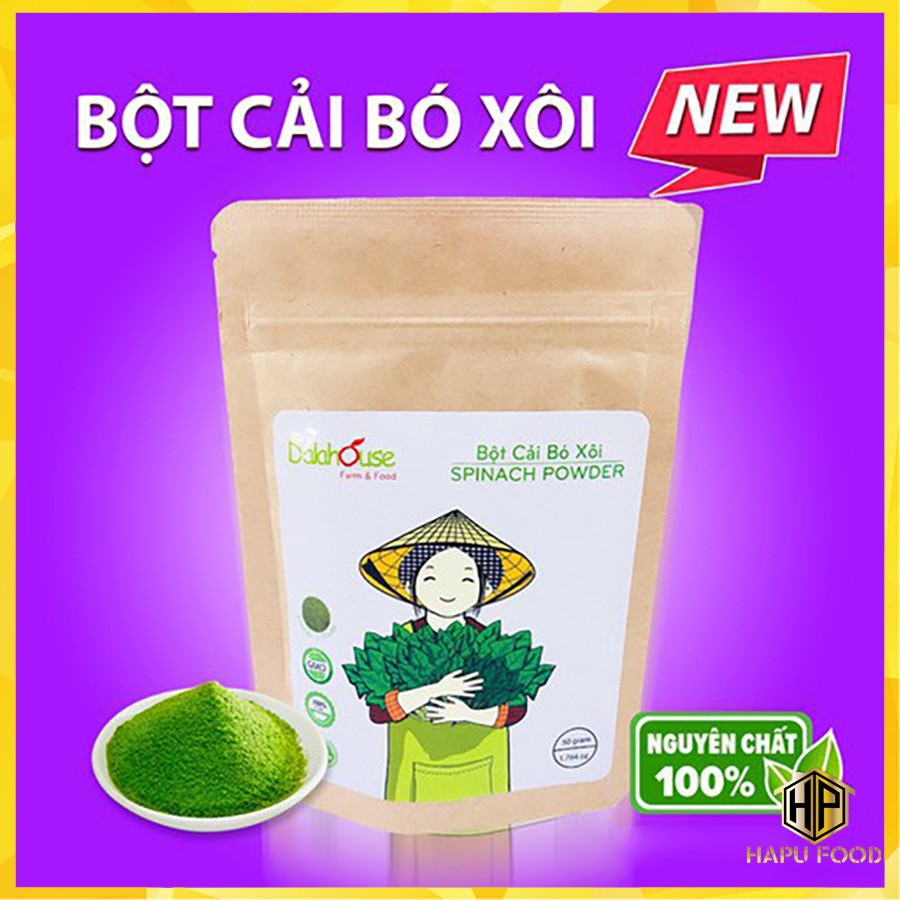 Bột rau cải bó xôi nguyên chất Dalahouse không chất bảo quản 50gr