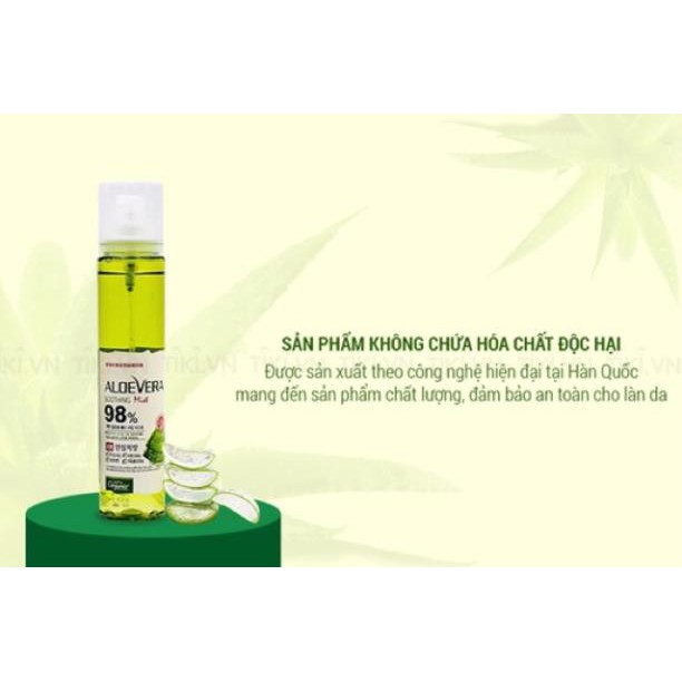 ♥️Xịt Khoáng Chiết Xuất Lô Hội Aloe Vera Soothing Mist 98