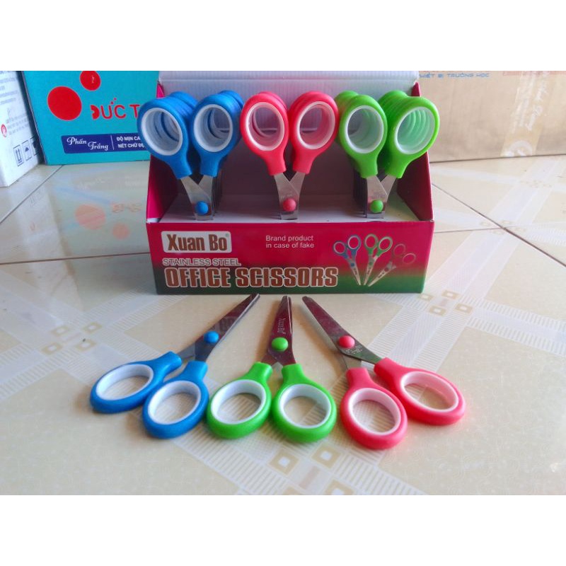 Kéo cắt thủ công học sinh 3 màu siêu bền chất lượng cao