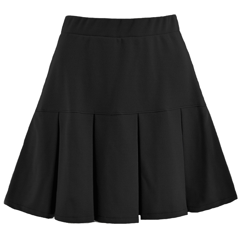 Chân Váy Chữ A Lưng Cao Xếp Ly Màu Sắc Đơn Giản Thời Trang Mùa Hè Cho Nữ