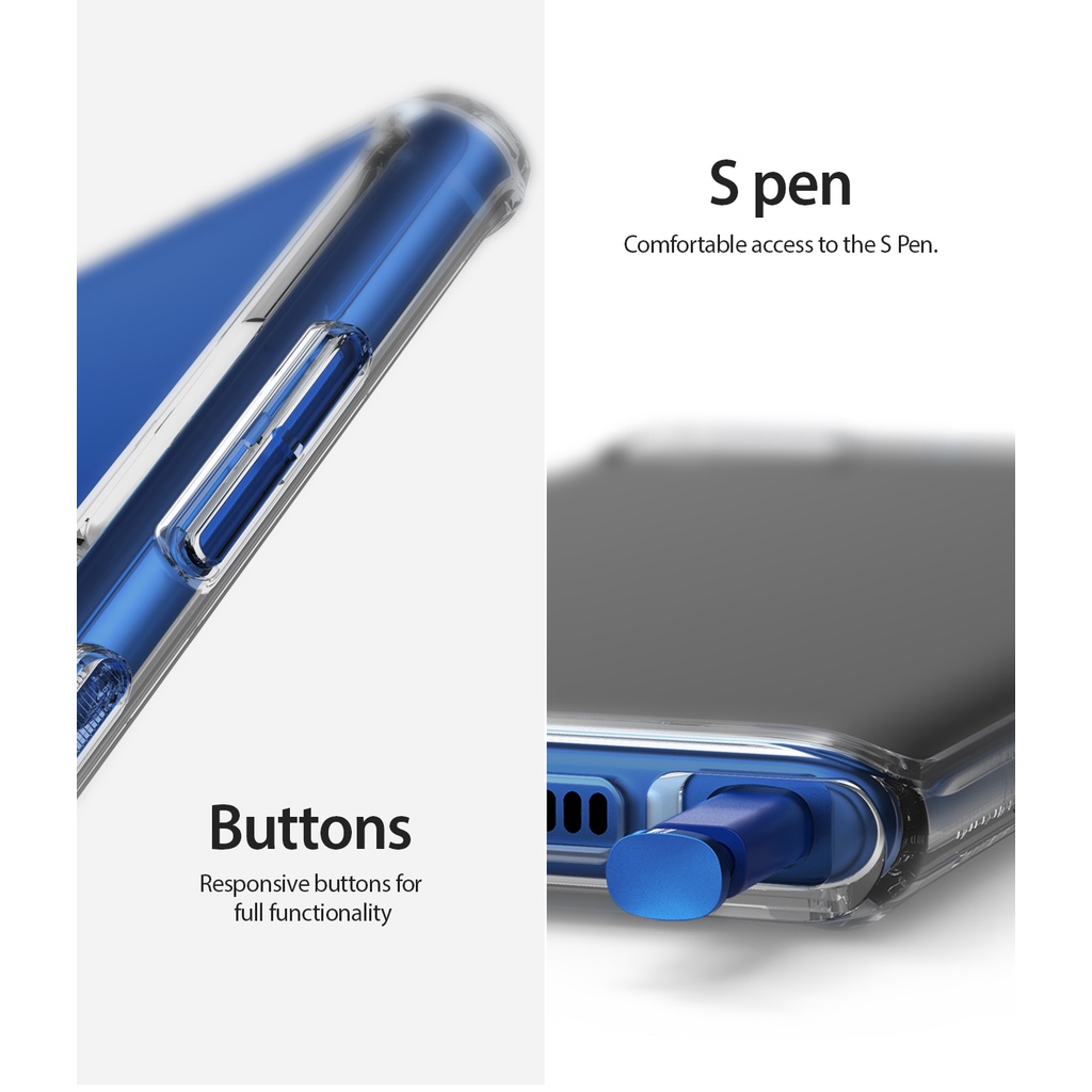 Ốp điện thoại Ringke Fusion cứng màu sắc trong suốt cho Galaxy Note 10 Plus