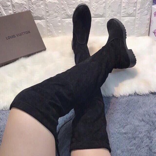 Bốt Đùi Da Lộn Cao Cấp Gót 7p