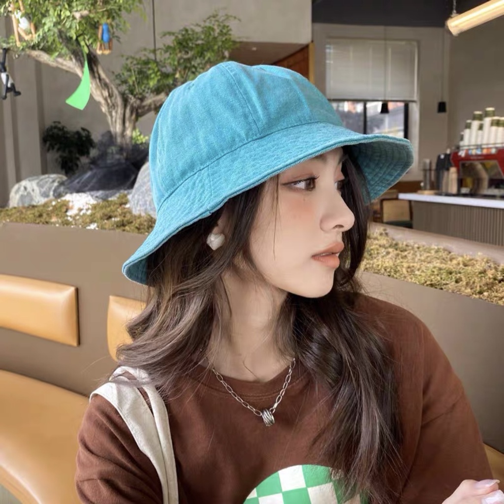 Mũ tai bèo, nón bucket màu trơn cotton phong cách trẻ trung unisex