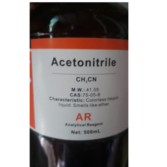 Hóa chất Acetonitrile CAS 75-05-8 C2H3N CH3CN Xylong chai 500ml