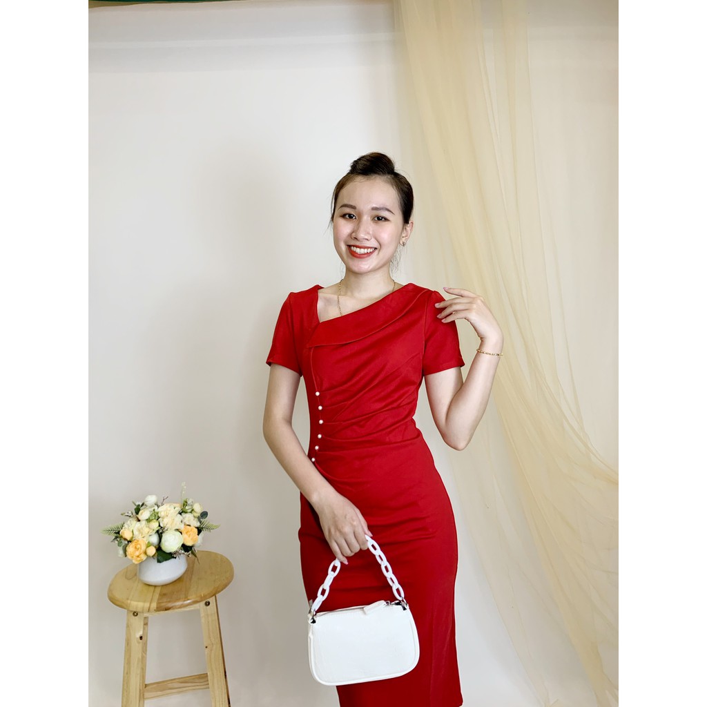 Đầm body thiết kế chiết eo chất liệu Umi cao cấp Emvy Fashion - V25 | BigBuy360 - bigbuy360.vn