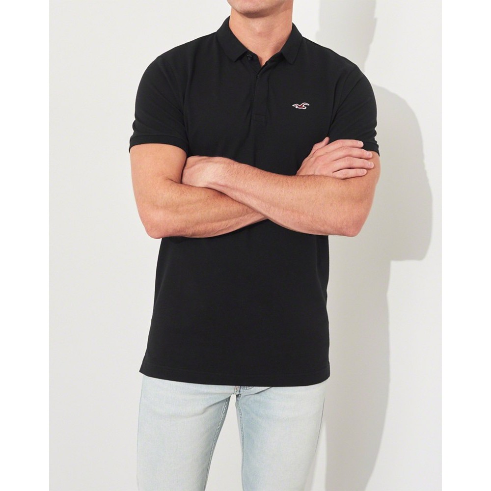 Áo thun nam cổ bẻ Hollister HCO-P167 Stretch Shrunken Collar Slim Fit Polo