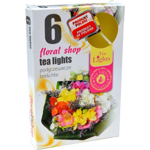 Hộp 6 nến thơm Tea lights Admit ADM8613 Floral shop (Shop hoa tươi)