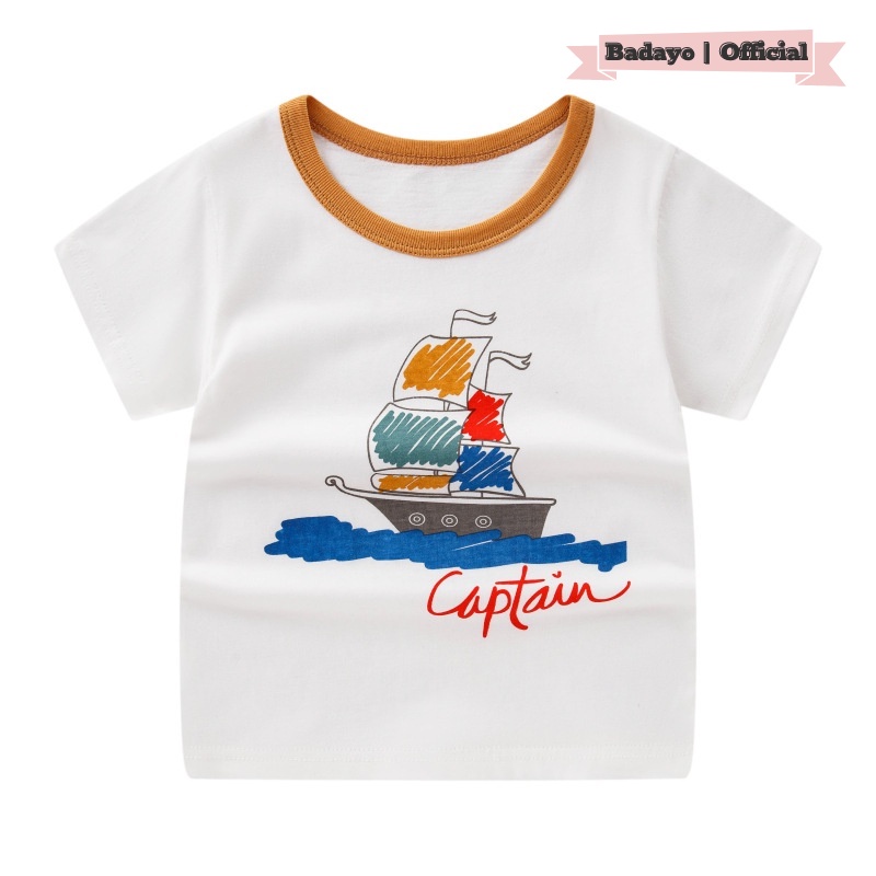 Áo thun bé trai bé gái cộc tay Chất liệu cotton in hình cao cấp hàng quảng châu đẹp Badayo E1.001.KL110