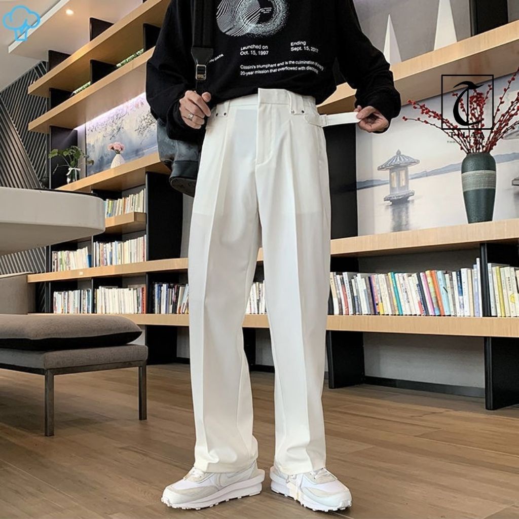 Quần tây ống rộng nam nữ CALAA FASHION quần âu vải ống suông Unisex phong cách Hàn Quốc QR001