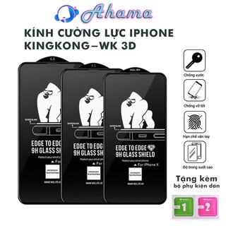 Cường lực kingkong iphone Xs max 11 pro max 7 Plus 8 Plus Xs max xr 13 Pro max 12 Pro max 6 Plus Full Màn WK 3D BÓNG