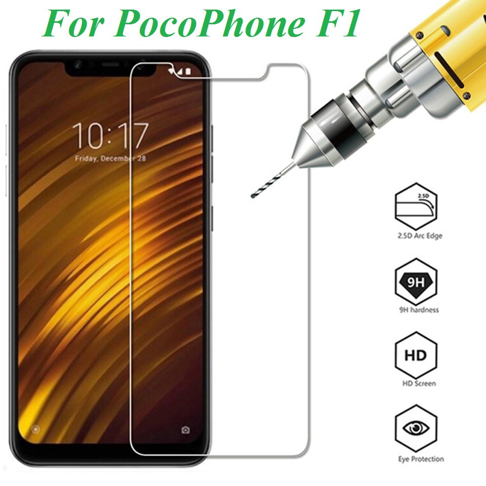 Kính cường lực Pocophone F1- Kính cường lực trong suốt, độ cứng 9H